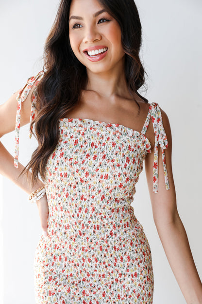 FINAL SALE - Shades Of Summer Smocked Floral Mini Dress
