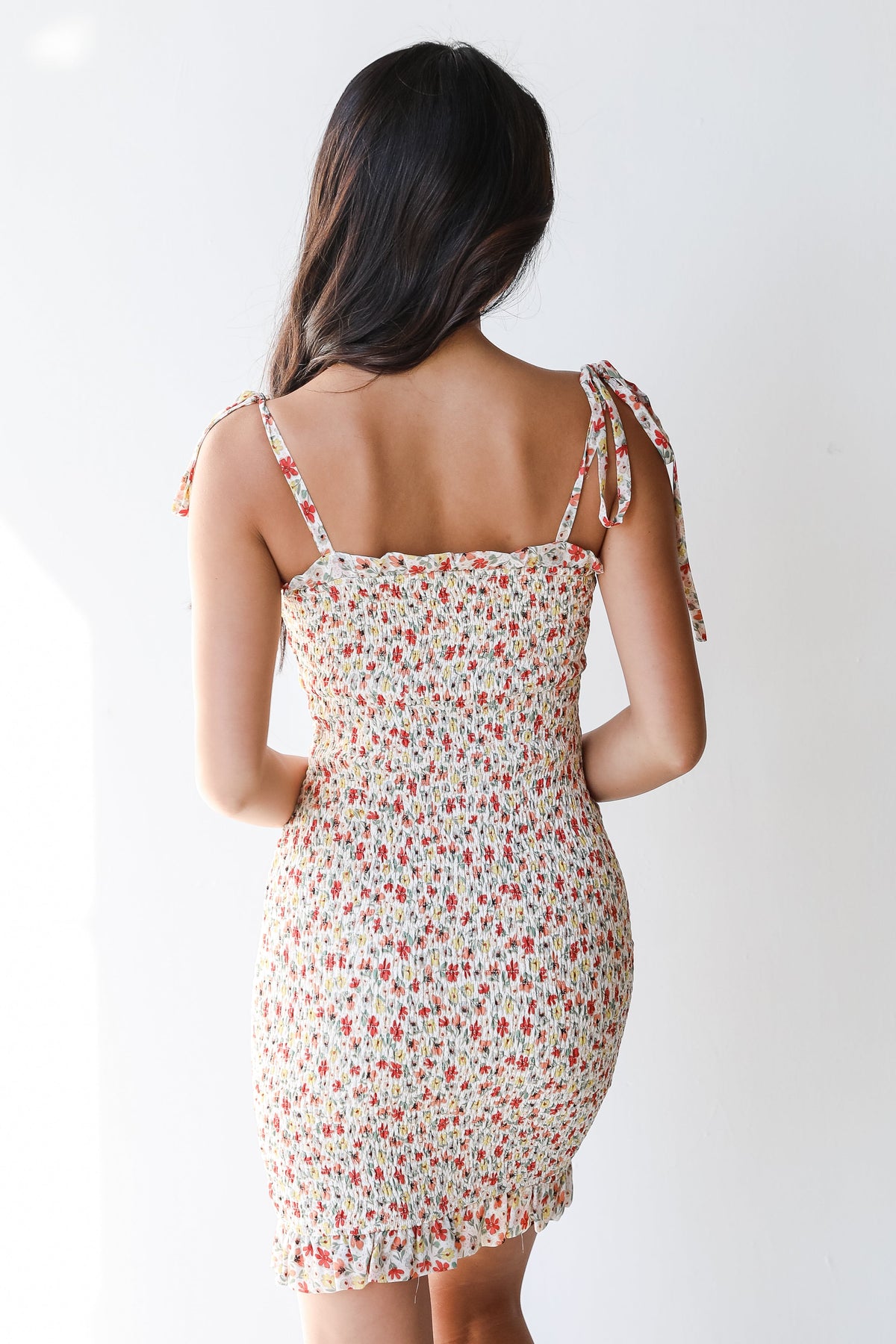 FINAL SALE - Shades Of Summer Smocked Floral Mini Dress