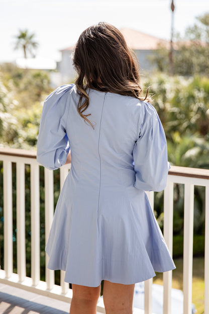 FINAL SALE - Bluebird Kisses Light Blue Mini Dress