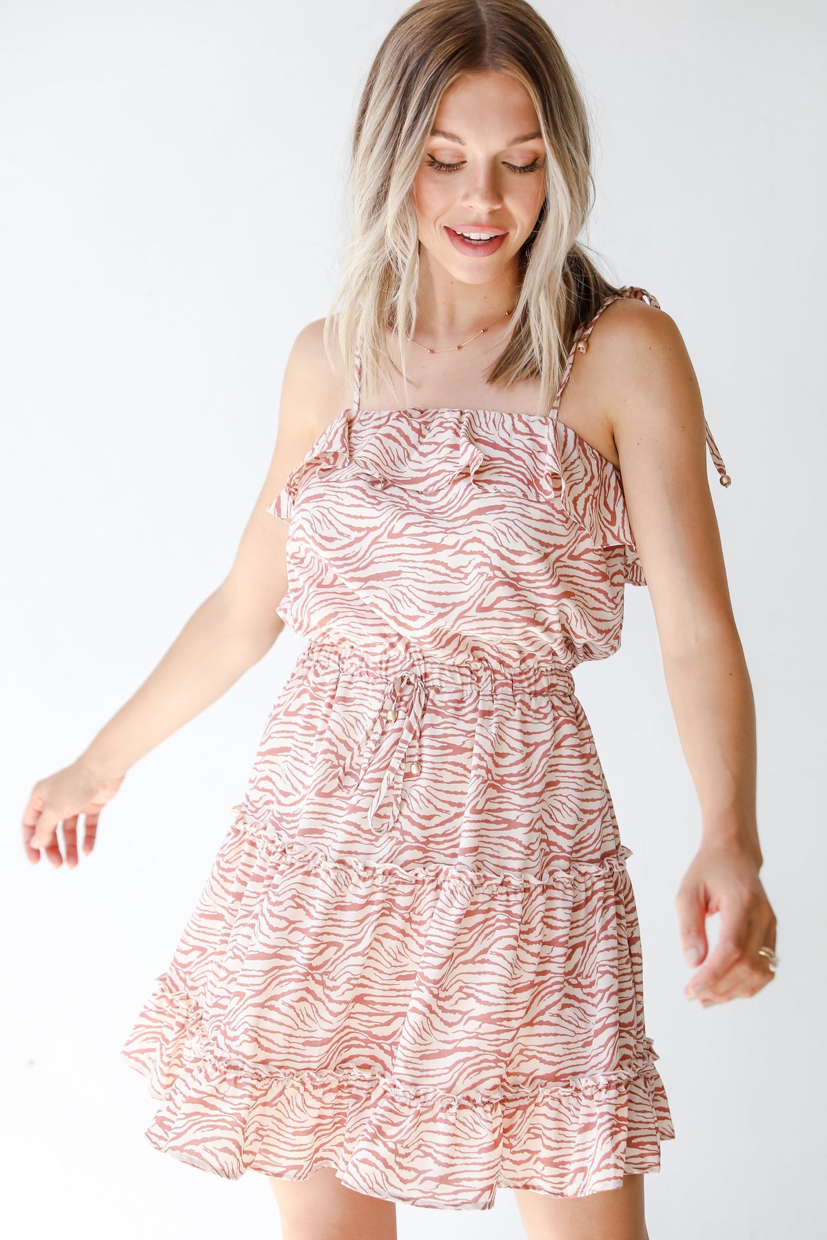FINAL SALE - My Wild Side Zebra Print Mini Dress