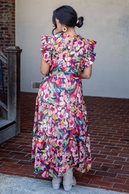 Pretty As Ever Multi Floral Maxi Dress