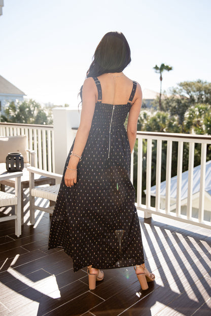 FINAL SALE - If You Were Here Floral Navy Maxi Dress