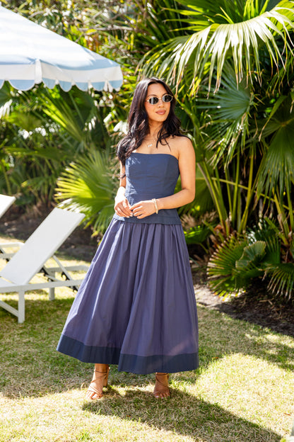 FINAL SALE - Back In Capri Strapless Maxi Dress