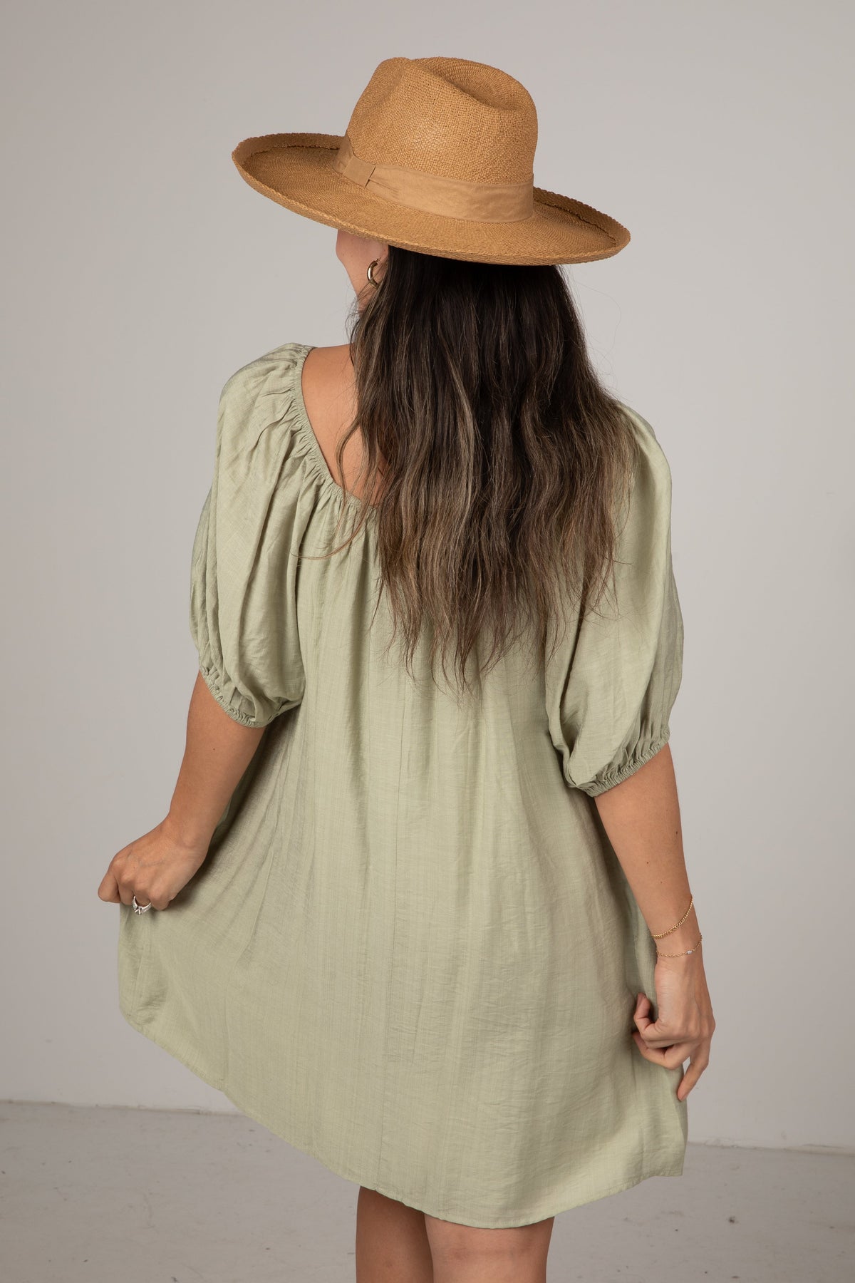 FINAL SALE - Wildleaf Sage Mini Dress