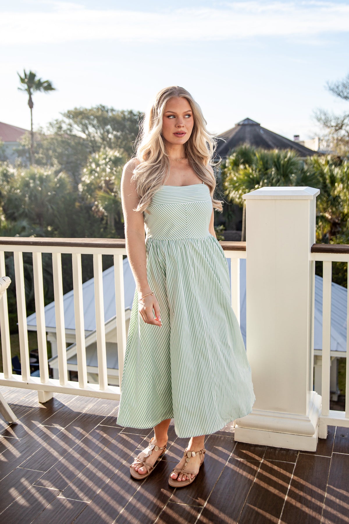 FINAL SALE - Sweetest Thing Stripe Midi Dress