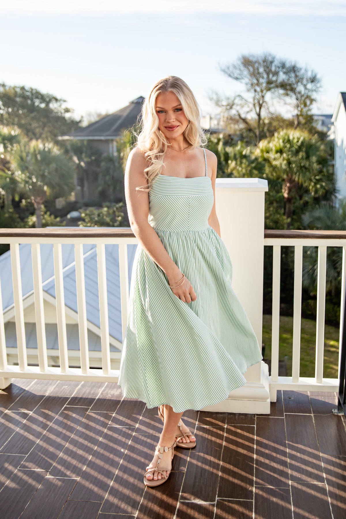 FINAL SALE - Sweetest Thing Stripe Midi Dress