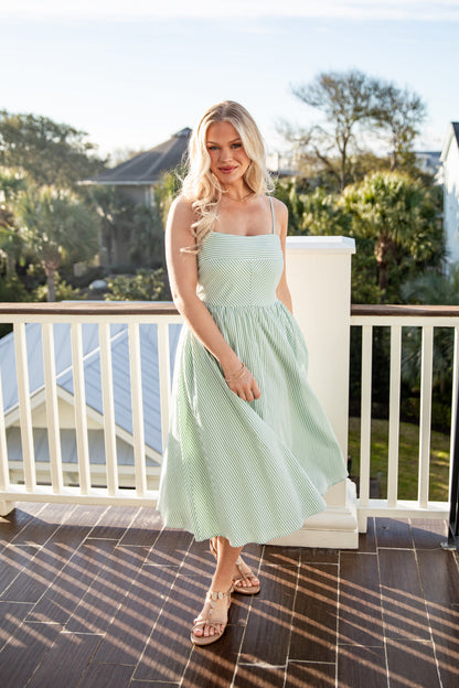 FINAL SALE - Sweetest Thing Stripe Midi Dress