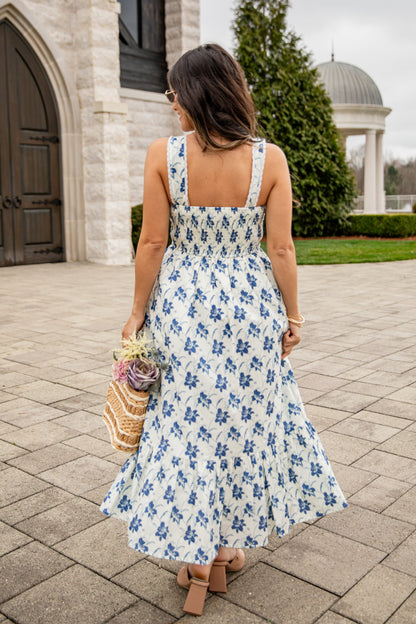 FINAL SALE - Island Heiress White Floral Maxi Dress