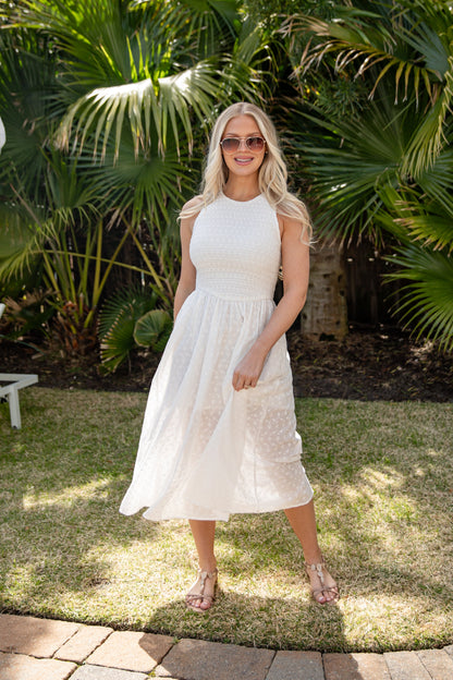 FINAL SALE - Storybook Stroll Smocked Midi Dress