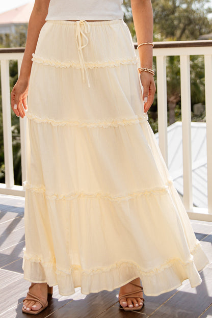 FINAL SALE - Honeylight Flow Yellow Maxi Skirt