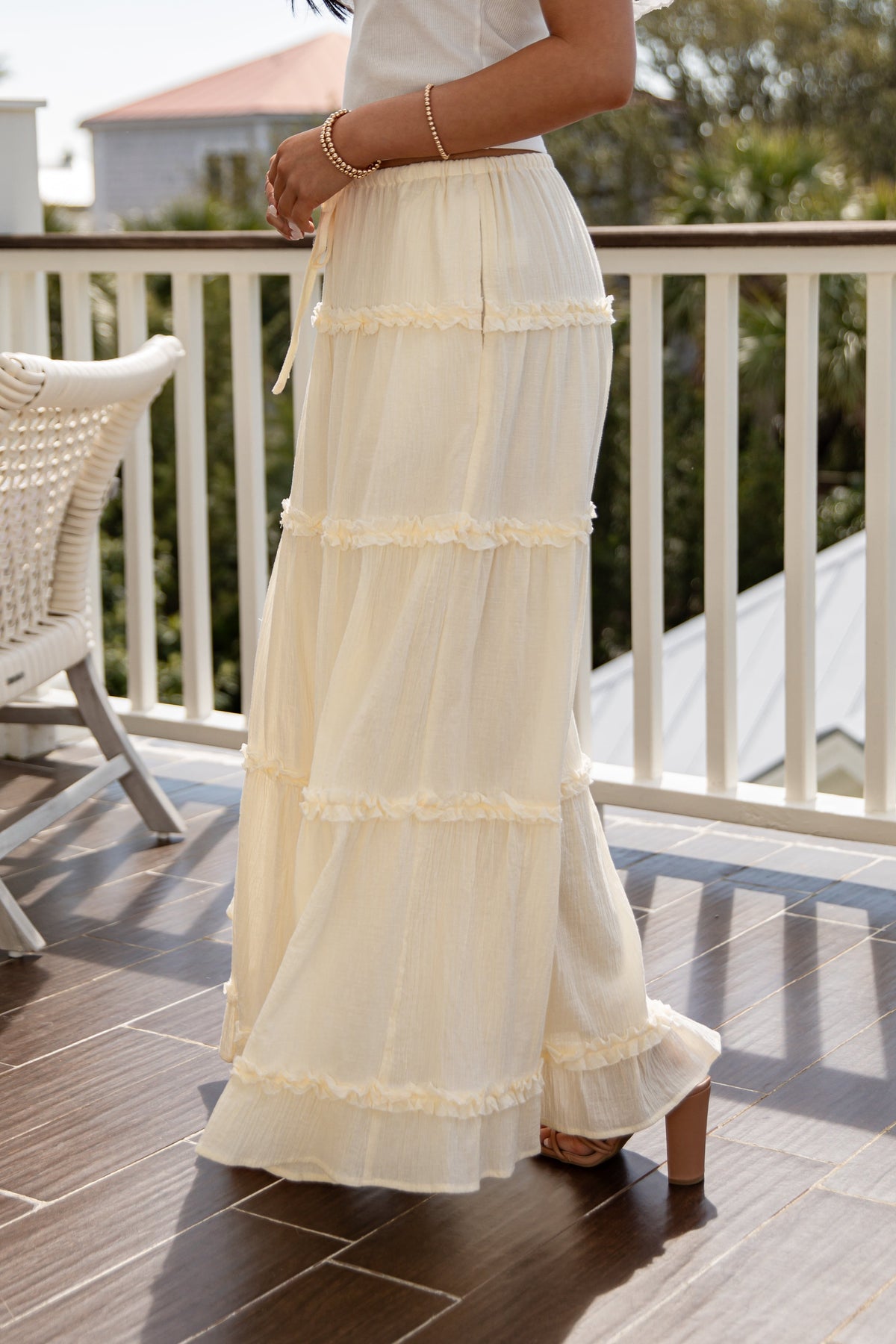 FINAL SALE - Honeylight Flow Yellow Maxi Skirt