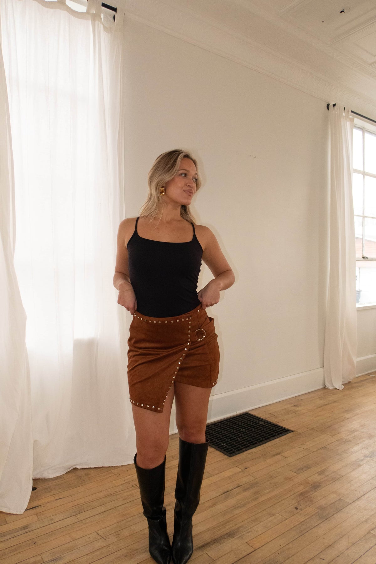 Sienna Studded Mini Skirt