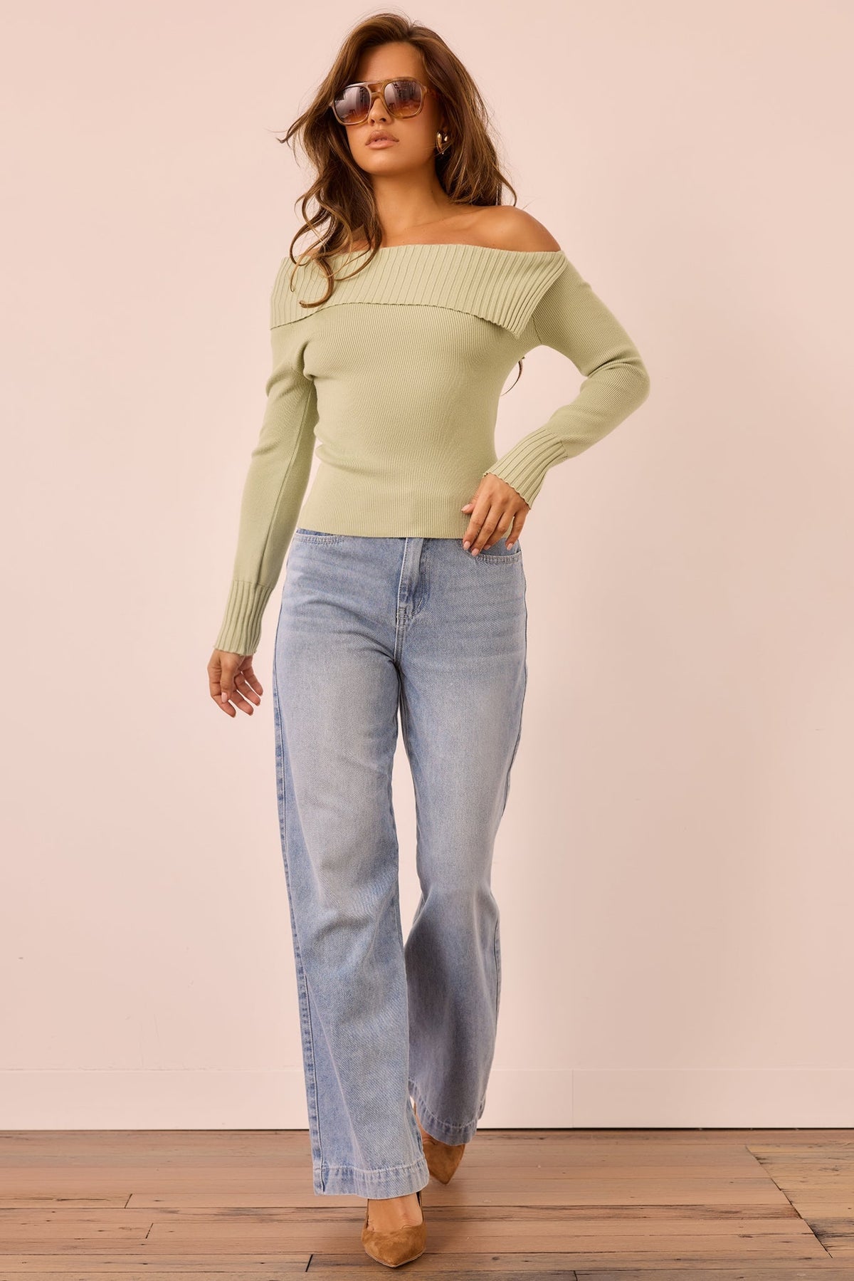 Soft Touch Knit Top - Sage