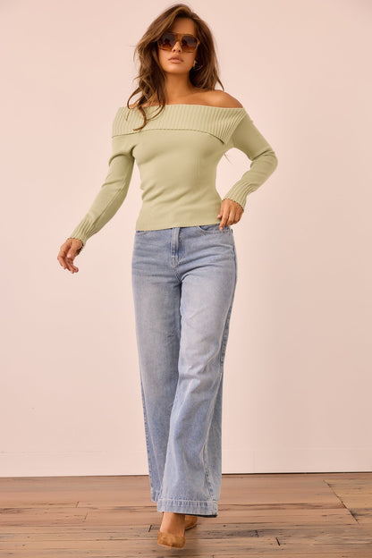 Soft Touch Knit Top - Sage