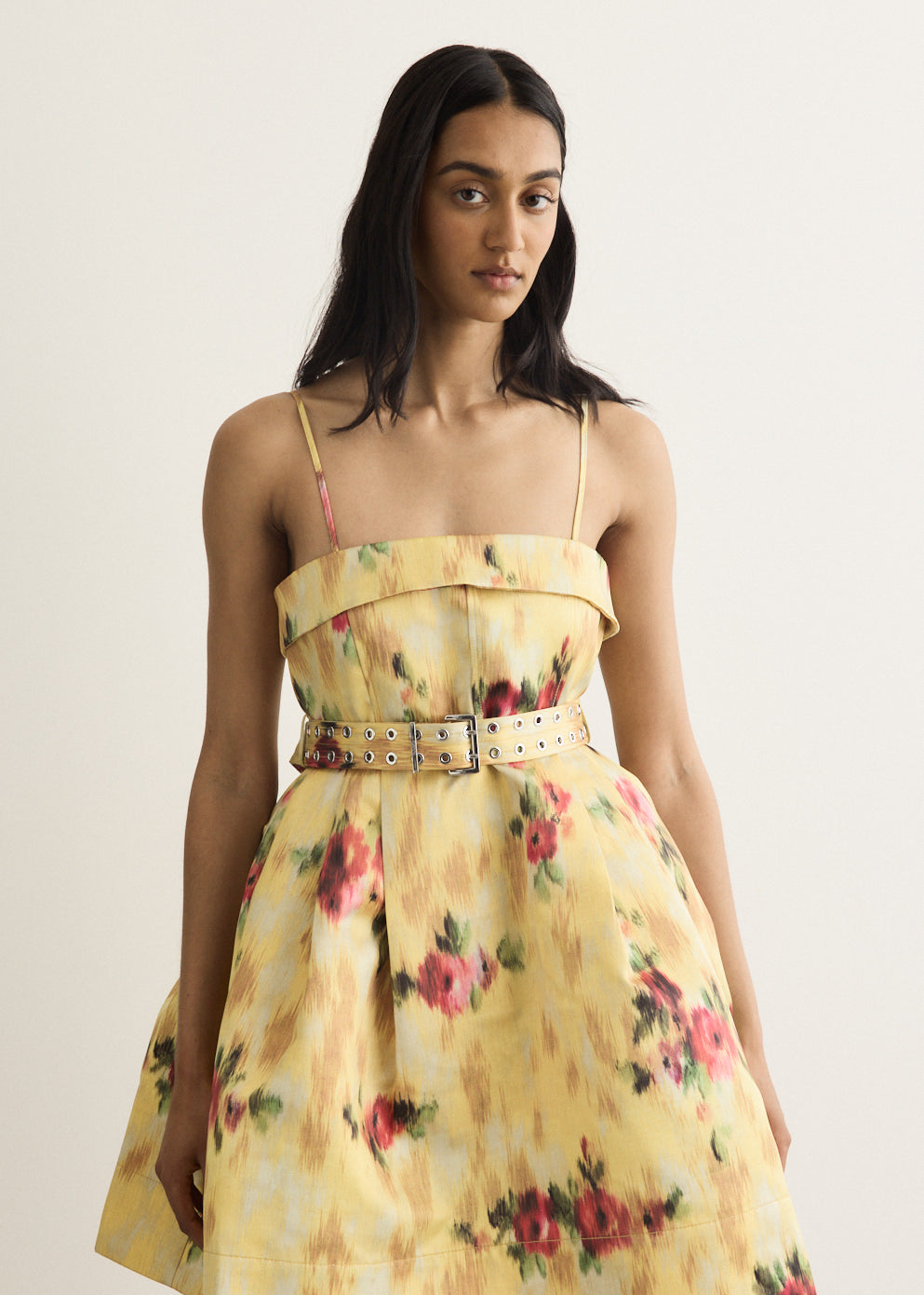 Printed Duchesse Bubble Mini Dress