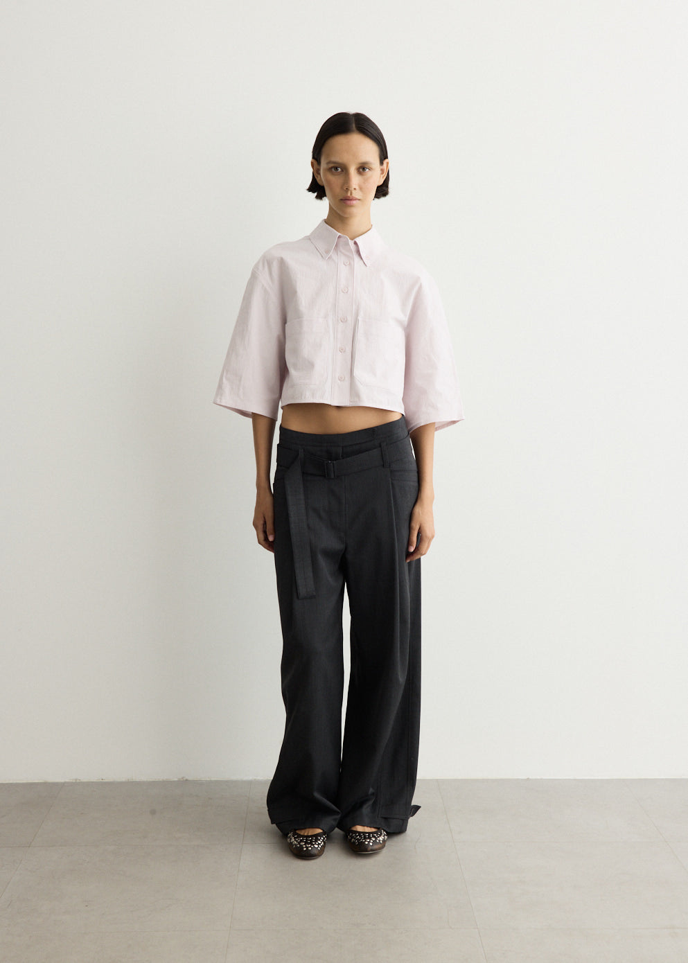 Half Sleeve Cropped Shirt