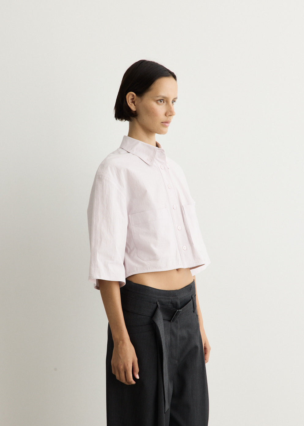 Half Sleeve Cropped Shirt