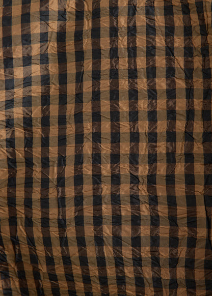 Crinkled Taffeta Check Mini Circle Skirt