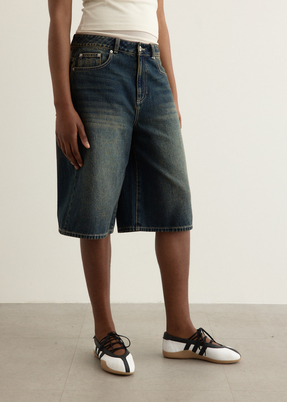 Viaduct Long Denim Short