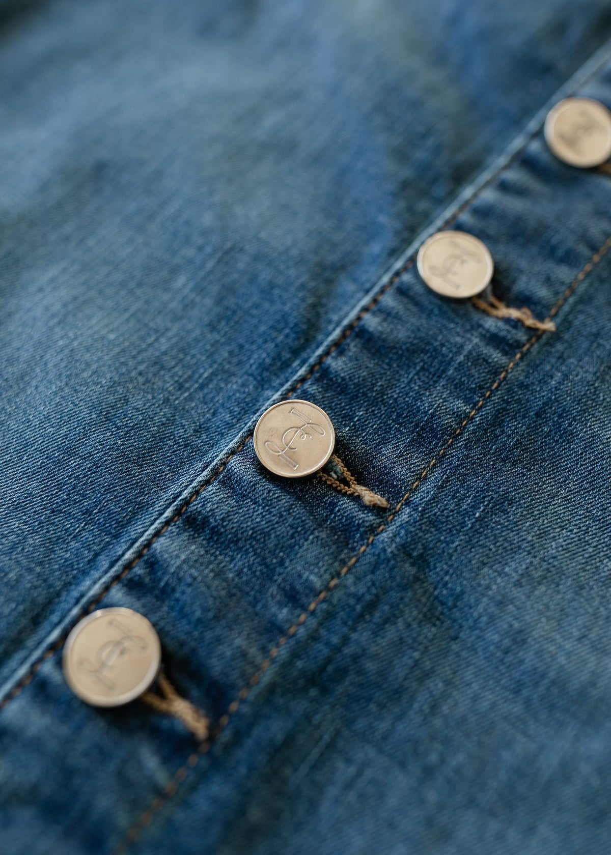 Zana Front Button Denim Midi Skirt - FINAL SALE
