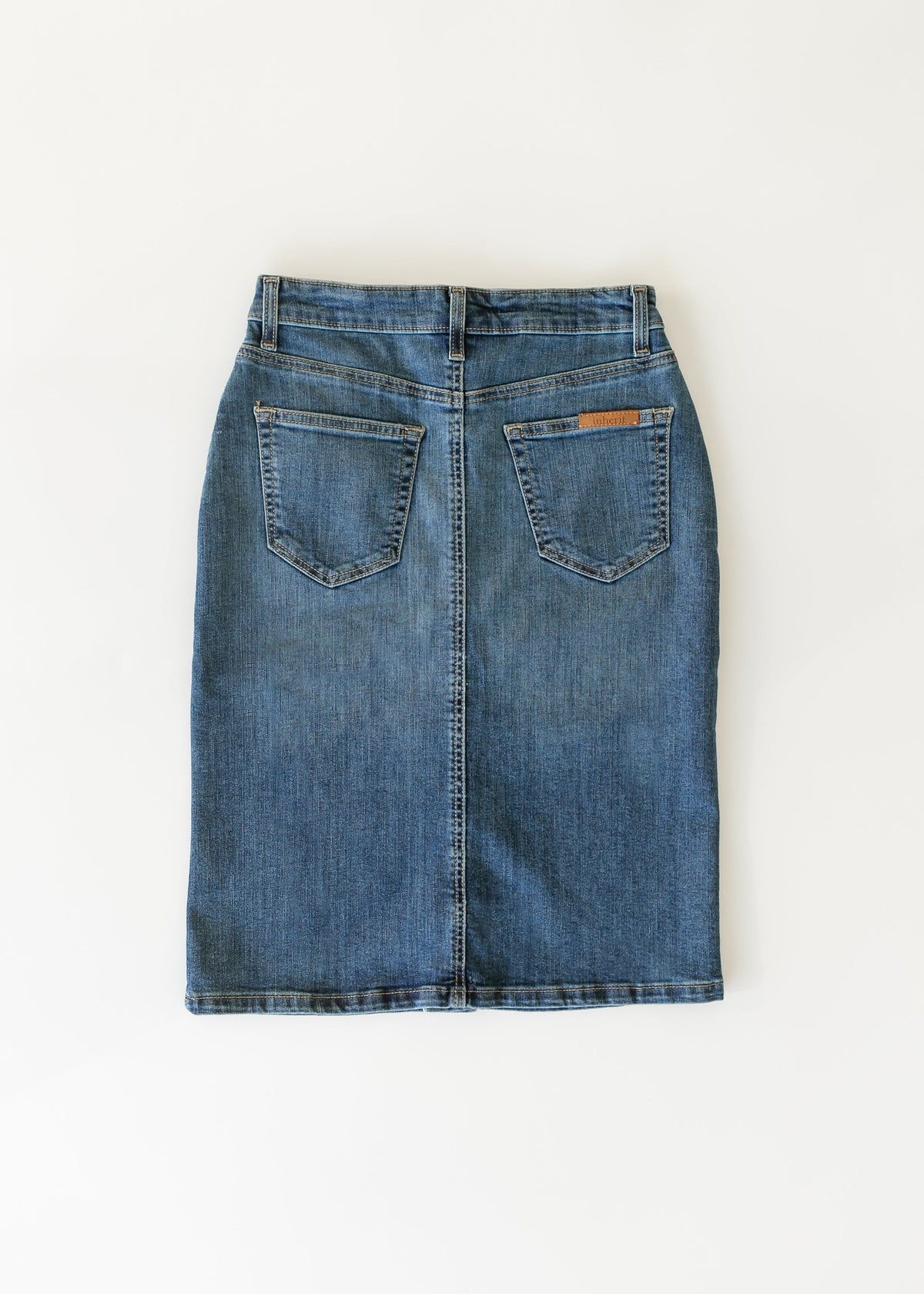 Zana Front Button Denim Midi Skirt - FINAL SALE