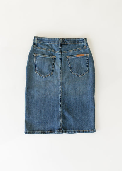 Zana Front Button Denim Midi Skirt - FINAL SALE